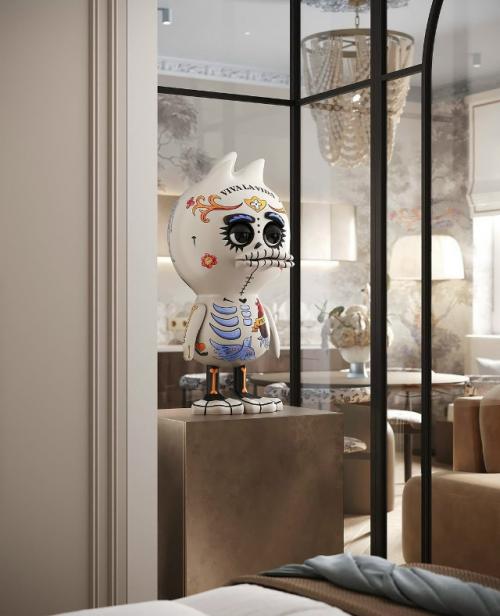 Интерьер с настроением путешествий и азиатского спокойствия. 09