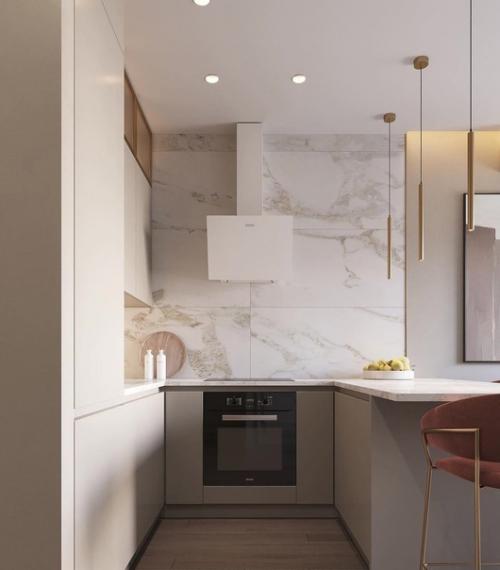 Визуализация интерьера для кухни - гостиной. 04