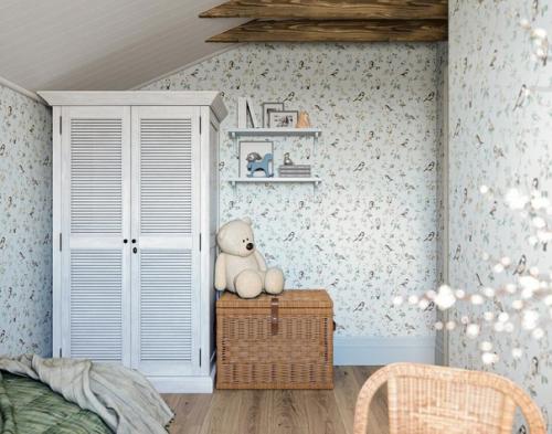 Нежный и симпатичный дизайн детской комнаты. 01