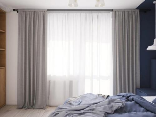 Интерьер спальной комнаты наполненный нежностью и легкостью. 01