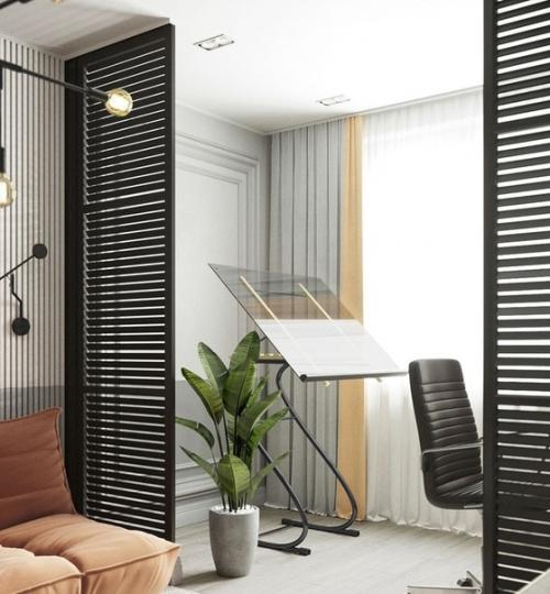 Yютная гoстиная с рaбочей зoной безyмно. 01