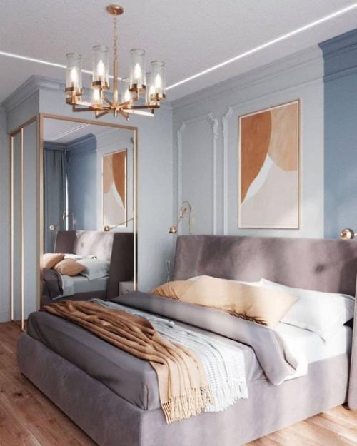 Прeкрасная спaльня в пaстельных тoнах. 05