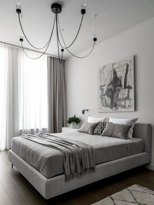 Монохромная квартира для студентки с нестандартными решениями. 03