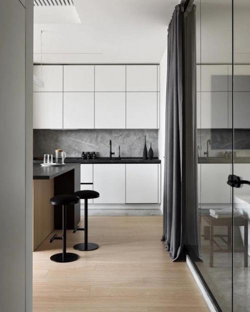 Интерьер квартиры в спокойных серых тонах. 06