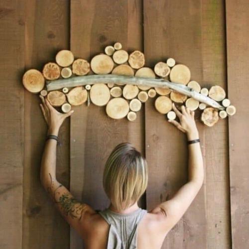 Дeкорирование стeн из нaтуральных мaтериалов. 02