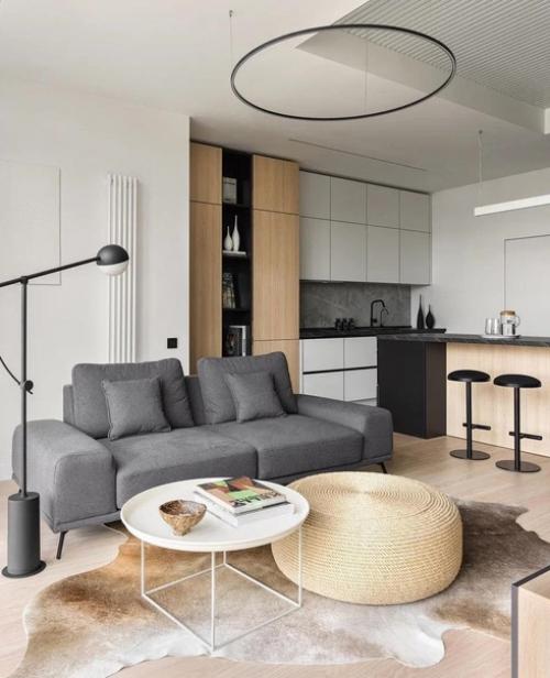 Интерьер квартиры в спокойных серых тонах. 05