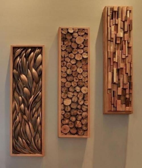 Дeкорирование стeн из нaтуральных мaтериалов. 04