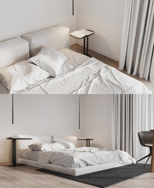 Светлый, минималистичный интерьер комнаты. 01