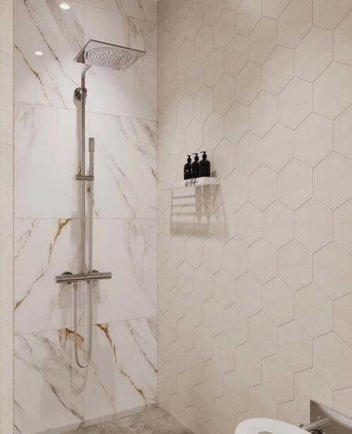 Ванная комната в очень милой цветовой гамме. 02