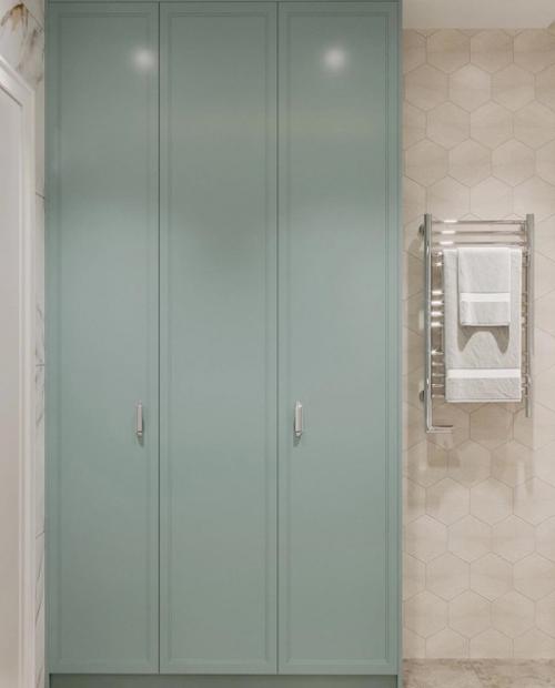 Ванная комната в очень милой цветовой гамме. 

