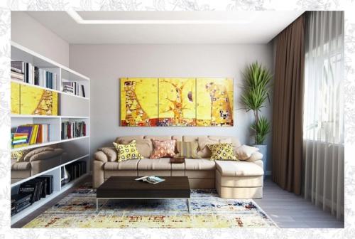 Площадь этой квартиры составляет 84 м 2.