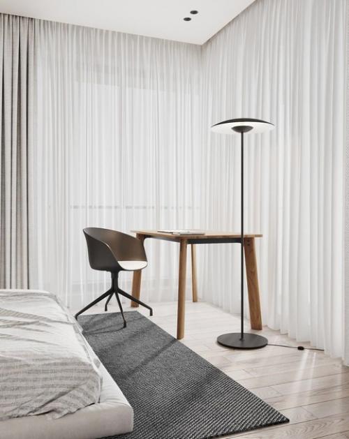 Светлый, минималистичный интерьер комнаты. 05