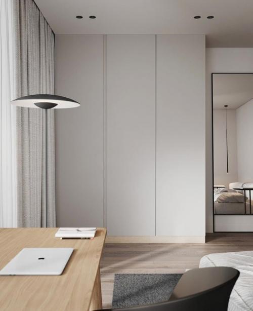 Светлый, минималистичный интерьер комнаты. 04