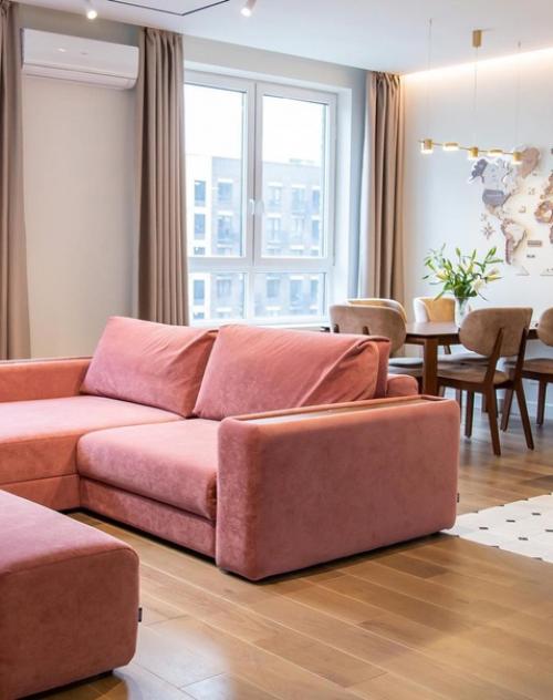 Невероятно красивый интерьер кухни - гостиной. 02