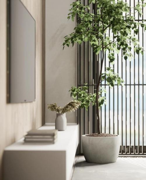 Современная кухня, которую объединили с гостиной. 05