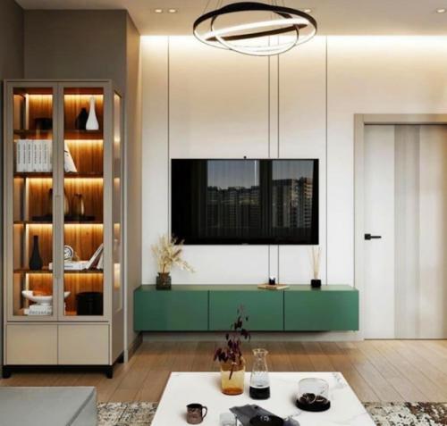 Много идей, как правильно организовать тв - зоны в гостиных. 05