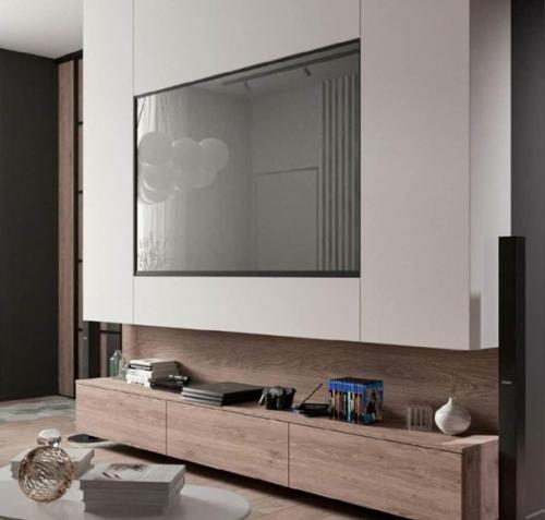 Много идей, как правильно организовать тв - зоны в гостиных. 01