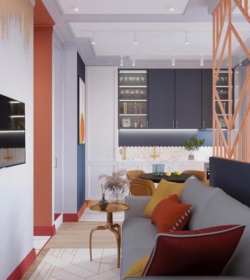 Небольшая квартира - студия площадью 28 м 2. 03