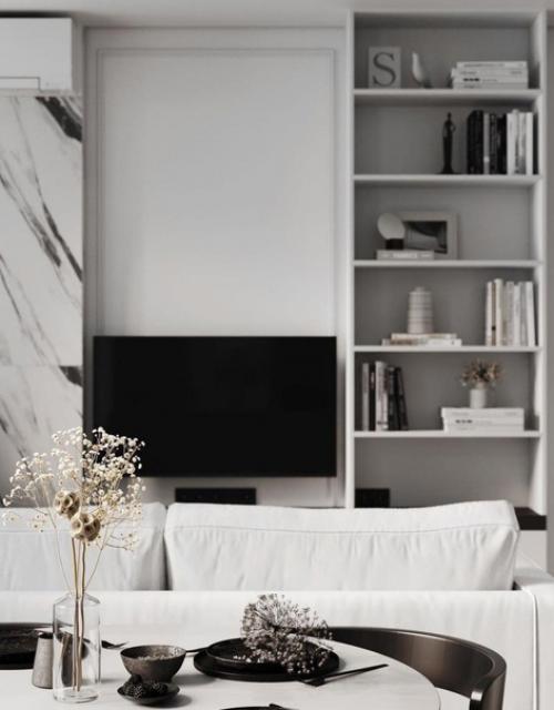 Черно-белый цвет. Выглядит очень деликатно. 01