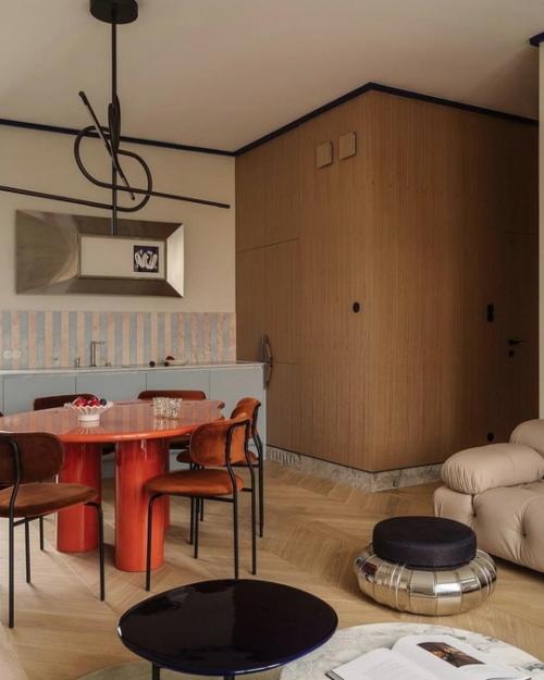 Сдержанный интерьер с яркими акцентами. 02