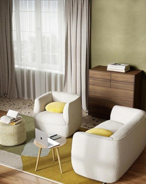 Сочные цвета в интерьере.