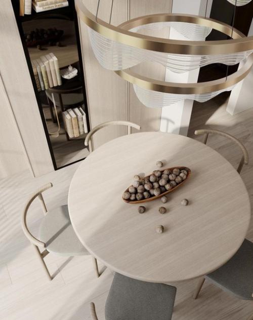 Современная кухня, которую объединили с гостиной. 01