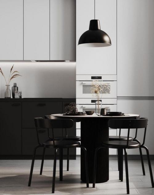 Черно-белый цвет. Выглядит очень деликатно.