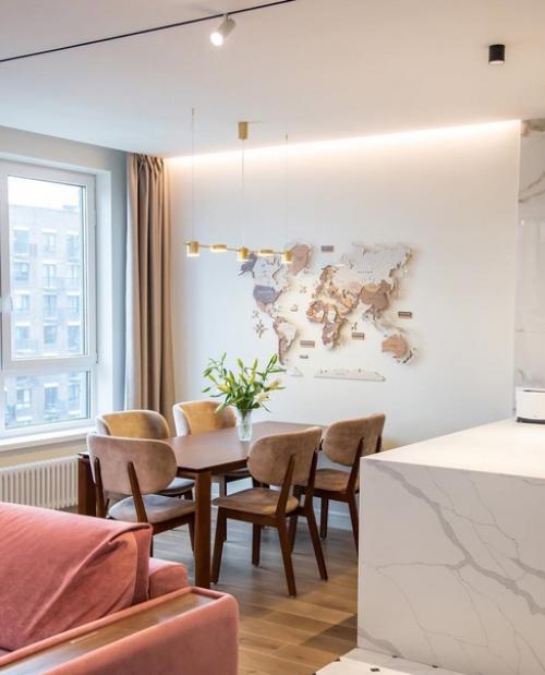 Невероятно красивый интерьер кухни - гостиной. 05