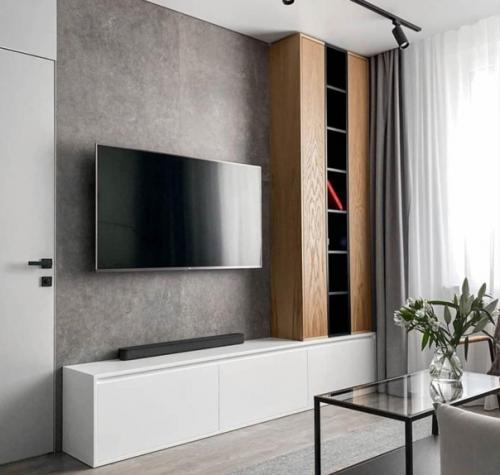 Много идей, как правильно организовать тв - зоны в гостиных. 03