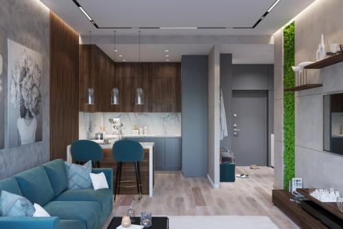 Интересный проект гостиной. 01