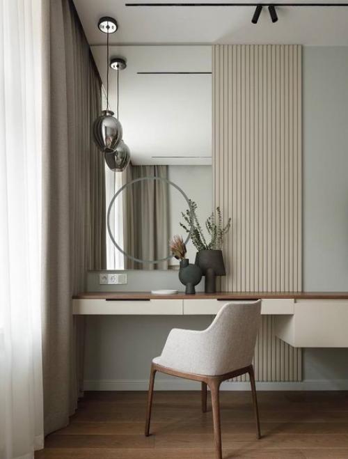 Стильный, сдержанный интерьер просторной квартиры. 02