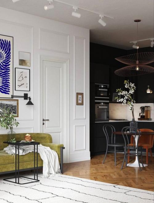 Гибкость и стиль - маленькая яркая кухня. 03