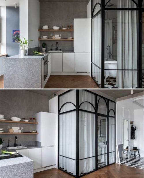 Эффектная студия в стиле лофт. 04