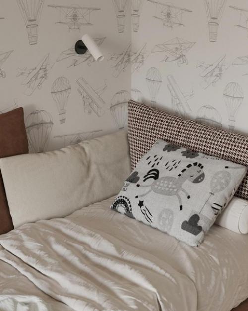 Небольшая детская комната в спокойных тонах. 03