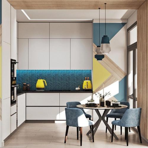 Интересный проект кухни.