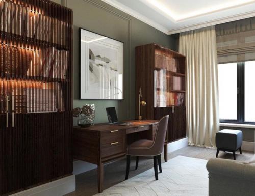 К дизайну кабинета всегда нужно относиться грамотно, чтоб создать правильную и комфортную обстановку. 02