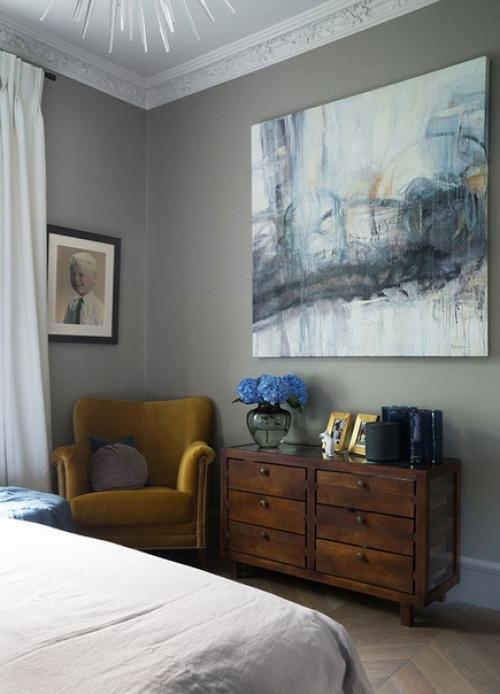 Что скажете?  Изыcкaнный cкандинавский интерьep в кpacивых тёмных тонax в Ocлo. 04