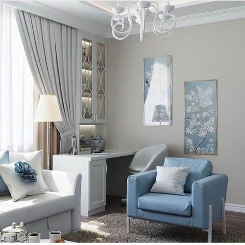 Одна гостиная в двух абсолютно разных стилях. 01