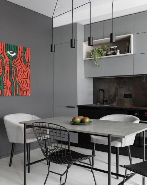 Серый цвет в интерьере. 01