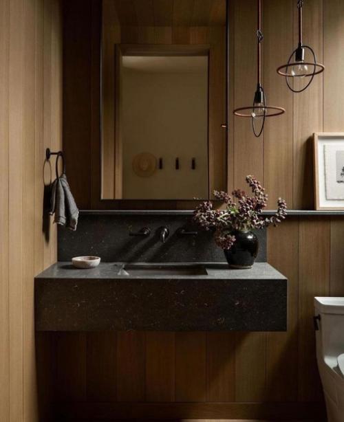 Прекрасные решения для ванной комнаты.