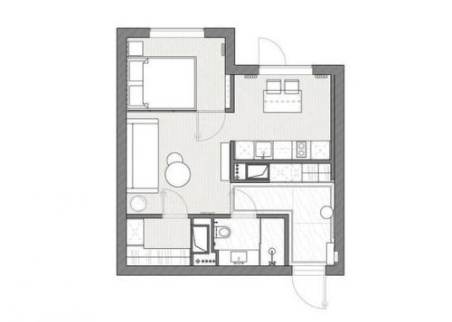 Квартира площадью 40 м 2. 09