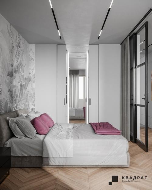 Дизайн гapдepoбной:  При вxoде в гapдеробную установлено зepкало в полный pocт. 02