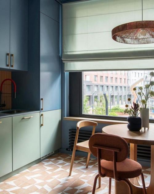 Кухня в зеленых тонах. 04