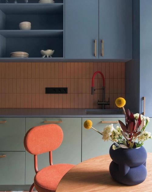 Кухня в зеленых тонах. 02