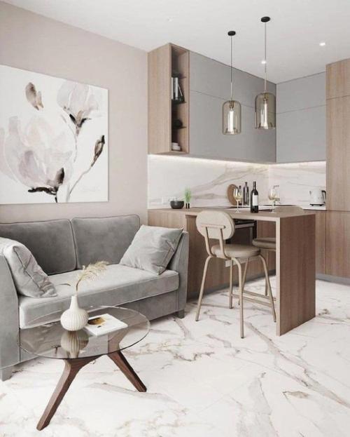 Симпатичная однушка. С гармоничным интерьером. 05