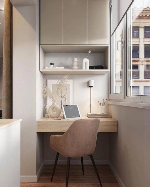 Интерьер квартиры. Выполнен в спокойных, натуральных оттенках. 06