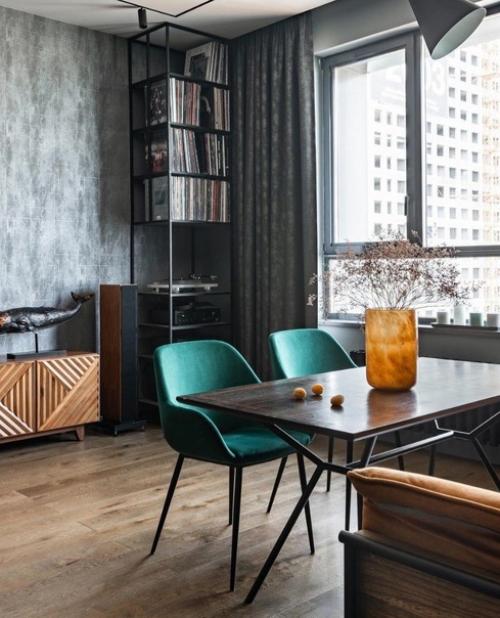 Строгий интерьер с применением четких линий. 04