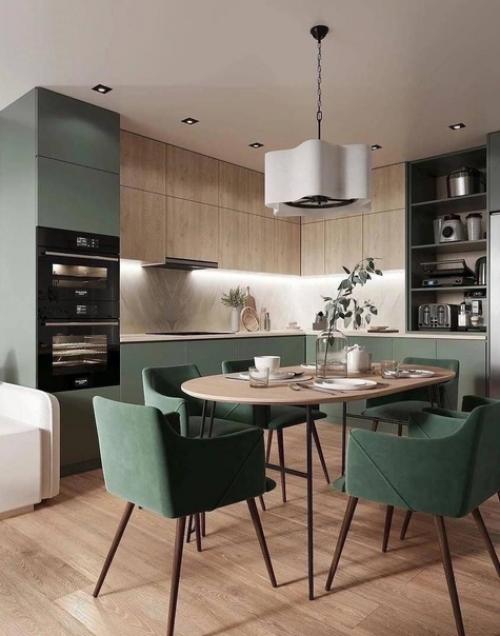 Интерьер квартиры. Выполнен в спокойных, натуральных оттенках. 09