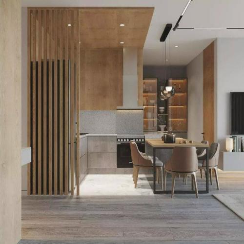 Кухня - гостиная с природным характером. 05