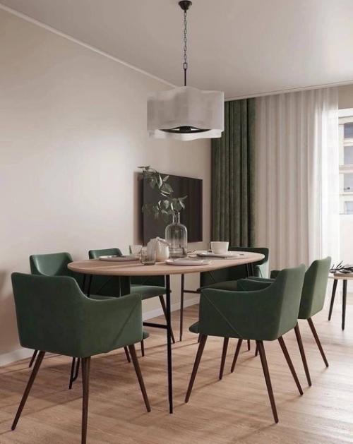 Интерьер квартиры. Выполнен в спокойных, натуральных оттенках. 03